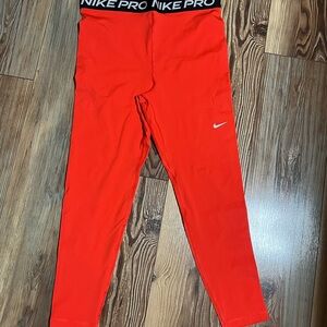Nike Pro Red Leggings NWT